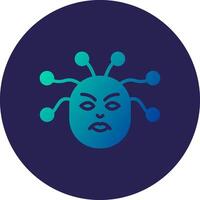 Medusa Digital Outlined Interface Piece Artwork vector