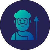 Prehistoric man Soft Outlined Graphic Style Symbol vector