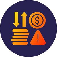 Financial Risk Digital Outlined Interface Piece Artwork vector