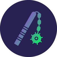 Mace Pixel Grid Art Style Visual vector