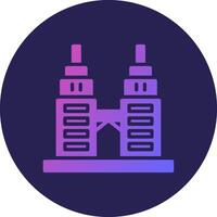 Petronas Twin Tower Creative Sketch Style UI Element vector