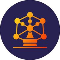 Atomium Monochrome Line Based Graphic Symbol vector