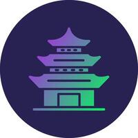Pagoda Sleek Visual Style Mark Element vector