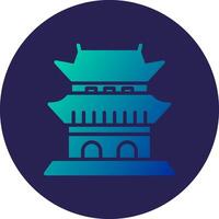 Ming Tomb Sharp Lined Graphic Style Mark vector