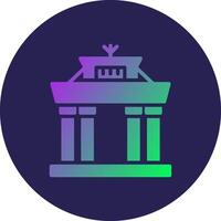 Brandenburg Gate Pixel Grid Art Style Visual vector