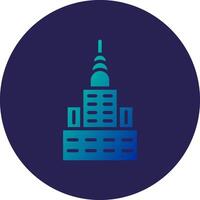 Chrysler Building Flat Style UI Symbol vector