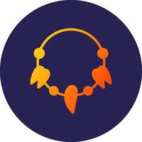Necklace Minimal Artistic Object Design Style vector