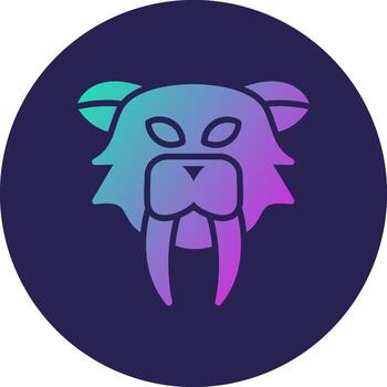 Saber Tooth Clean Frame Based Design Object vector