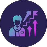 Career Path Stylized Flat Digital Drawing Element vector