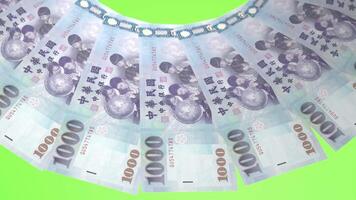 71 Celestial Looping Design of 1000 yuan Currency of Taiwan video