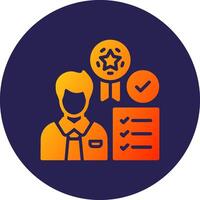 Employee Qualification Sharp Edged Style Visual vector