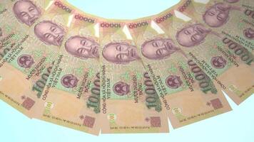 211 Tranquil Looping Design of 10000 dong Currency of Vietnam video