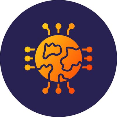 Global Network Sharp Lined Graphic Style Mark
