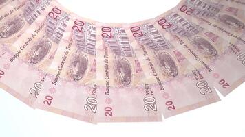 114 Regal Looping Design of 20 dinars Currency of Tunisia video