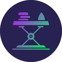 Iron Table Minimal Graphic Visual Style Symbol vector