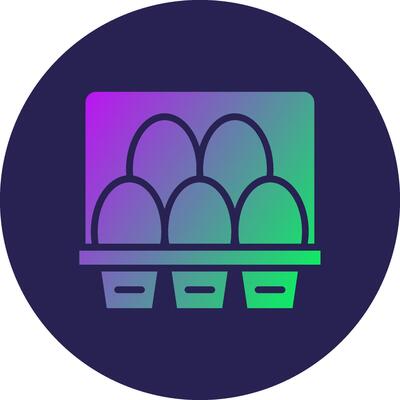 Egg Carton Sharp Lined Graphic Style Mark