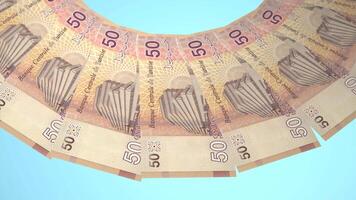 117 Appealing Looping Design of 50 dinars Currency of Tunisia video