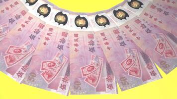 66 Refined Looping Design of 50 yuan Currency of Taiwan video