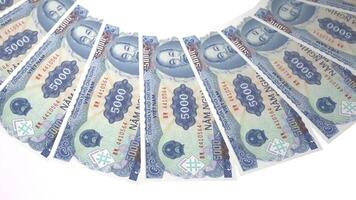210 Ebullient Looping Design of 5000 dong Currency of Vietnam video