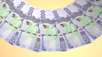 233 Captivating Looping Design of 500 kwacha Currency of Zambia video