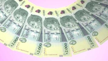 179 Lyrical Looping Design of 2000 pesos Currency of Uruguay video