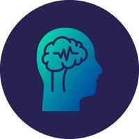 Epilepsy Sharp Lined Graphic Style Mark vector
