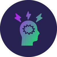 Nervous Breakdown Dark Mode Interface Symbol Design vector