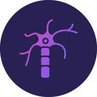 Nerve Cell Shadowed Flat Style Design Visual vector