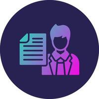 Interviewer Thin Line Art Style Element vector