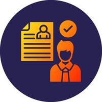 Hired Neon Colored User Interface Symbol vector