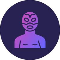 Wrestler Bright Toned Visual UI Design vector