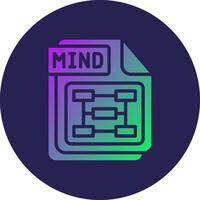 MIND Thin Graphic Shaped Art Style vector