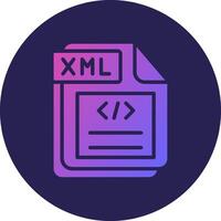 XML Modern Colored Symbol Graphic Design vector