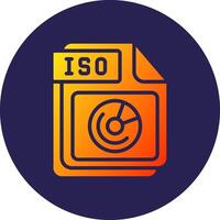 ISO Modern Colored Symbol Graphic Design vector