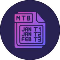 MTB Stylized Flat Digital Drawing Element vector