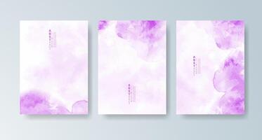 Modern cards adorned with cheerful watercolor compositions. vector