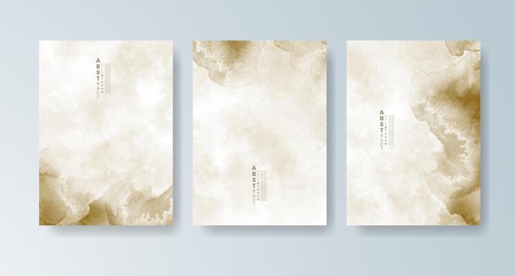 Abstract card collection with radiant watercolor finishes.