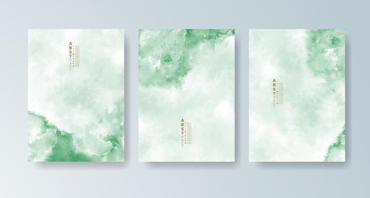 Bold and expressive watercolor textures on stylish cards.