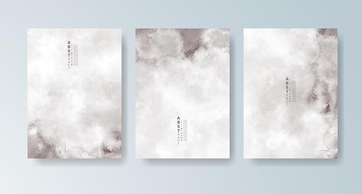 Cards with vibrant watercolor brushwork in layered tones.