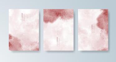 Abstract watercolor background cards with bold color transitions. vector
