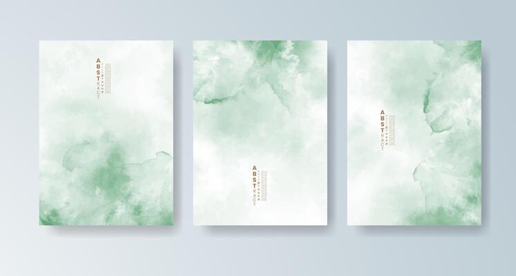 Assortment of cards showcasing colorful and modern watercolor effects.