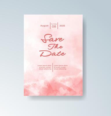 Rustic watercolor invitation for boho wedding.