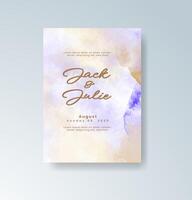 Watercolor background with classic serif text invite. vector