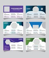 Set ID card design templates for your use and pass vector