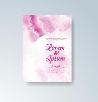 Rustic watercolor design for country wedding invite.