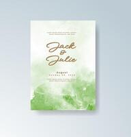 Frosted leaf watercolor card in sage and gray. vector