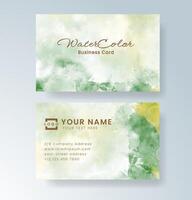 Freeform watercolor background adding vibrancy to business cards. vector