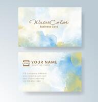 Elegant branding card with watercolor-style background. vector