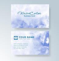 Artistic watercolor base combined with sharp business card layout. vector