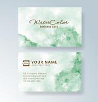 Artistic edge with watercolor effects on a business card. vector